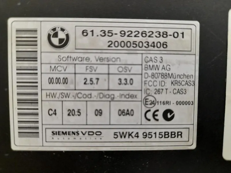 Centralina Immobilizer 61359226238 Mini MINI ONE R56 2007