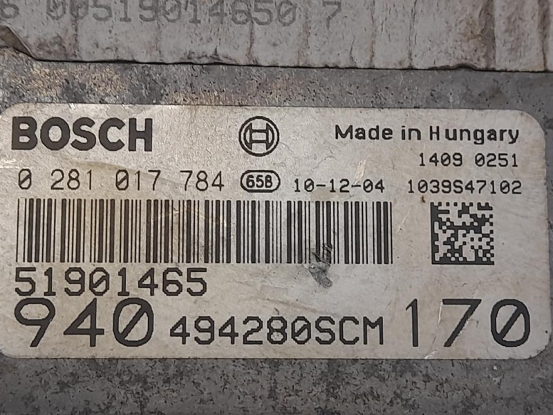 Centralina Iniezione 51901465 Alfa Romeo Giulietta 2010