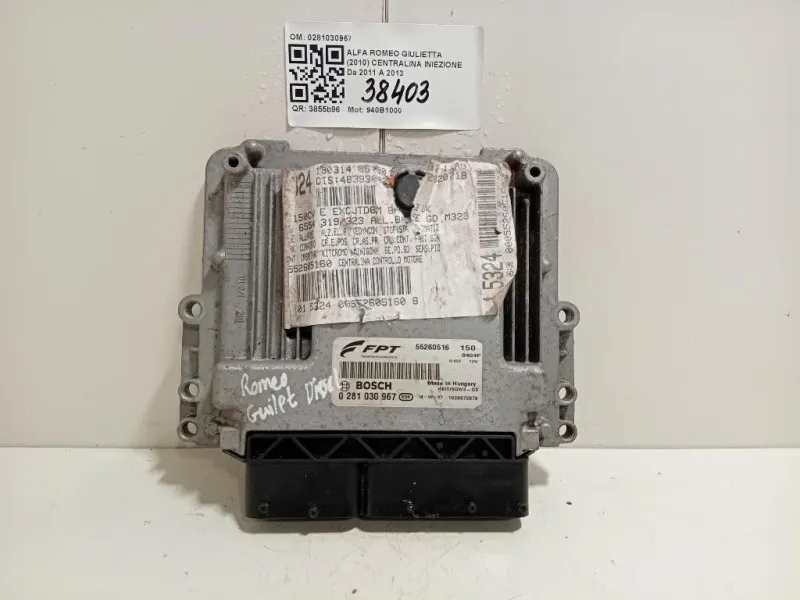 Centralina Iniezione 0281030967 Alfa Romeo Giulietta 2010