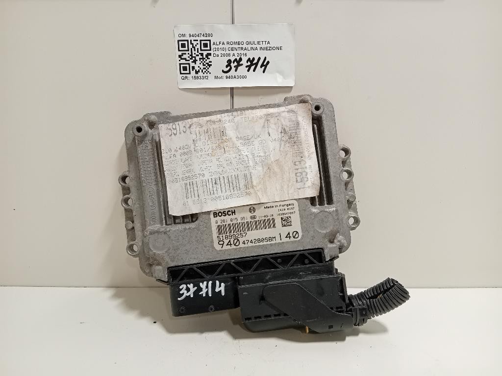 Centralina Iniezione 940474280 Alfa Romeo Giulietta 2010