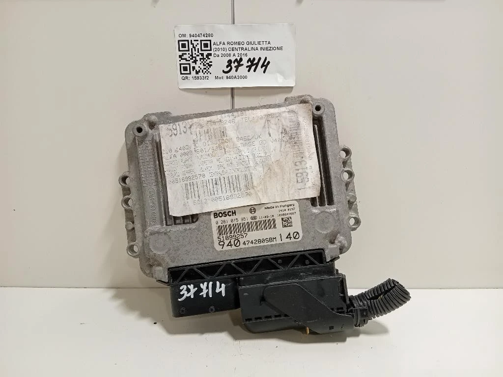 Centralina Iniezione 940474280 Alfa Romeo Giulietta 2010