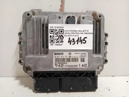 Centralina Iniezione 51903003 Alfa Romeo Giulietta 2010