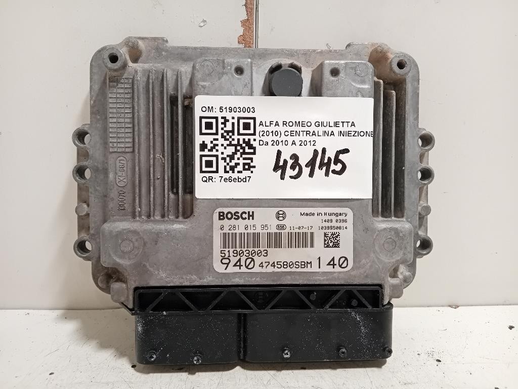 Centralina Iniezione 51903003 Alfa Romeo Giulietta 2010