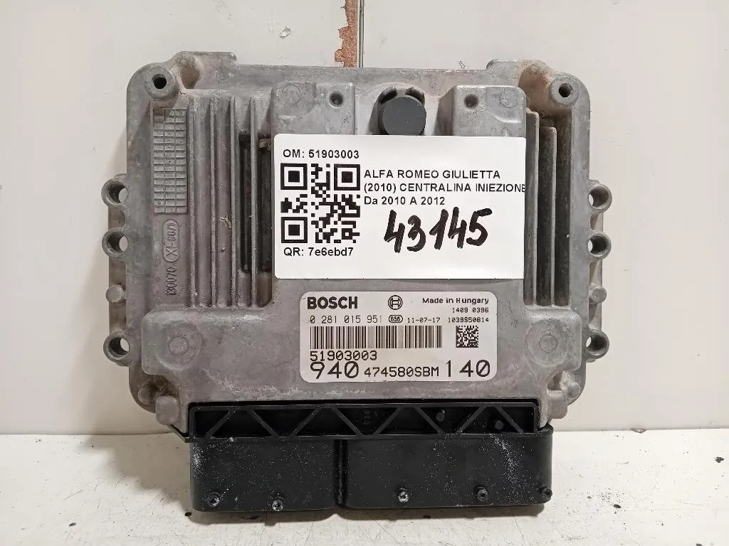 Centralina Iniezione 51903003 Alfa Romeo Giulietta 2010