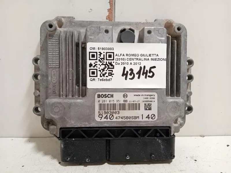 Centralina Iniezione 51903003 Alfa Romeo Giulietta 2010