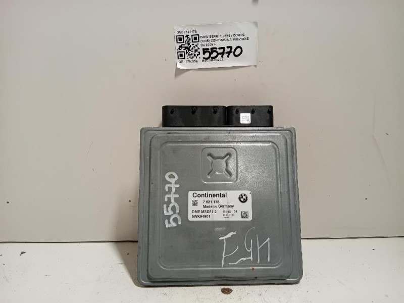 Centralina Iniezione 7621178 Bmw Serie 1 E82 Coupe 2005