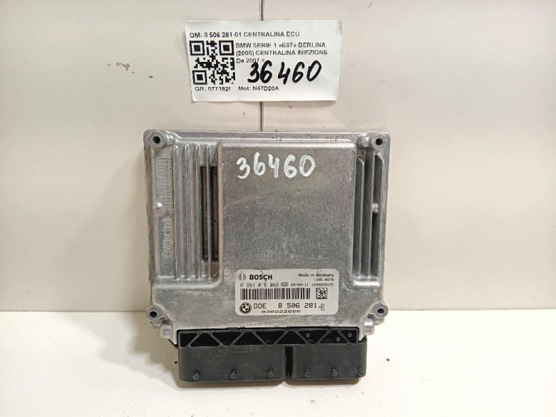 Centralina Iniezione 8 506 281-01 CENTRALINA ECU Bmw Serie 1 E87 Berlina 2005