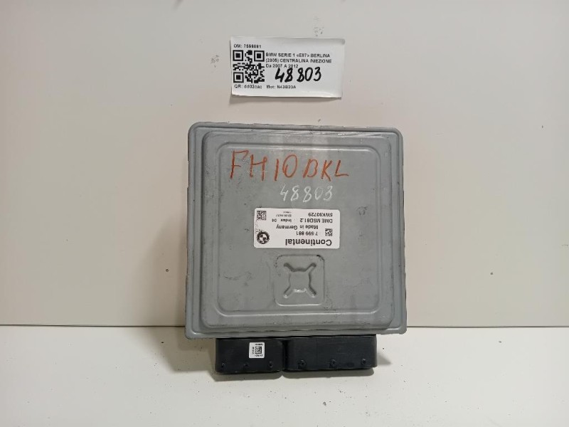 Centralina Iniezione 7599881 Bmw Serie 1 E87 Berlina 2005