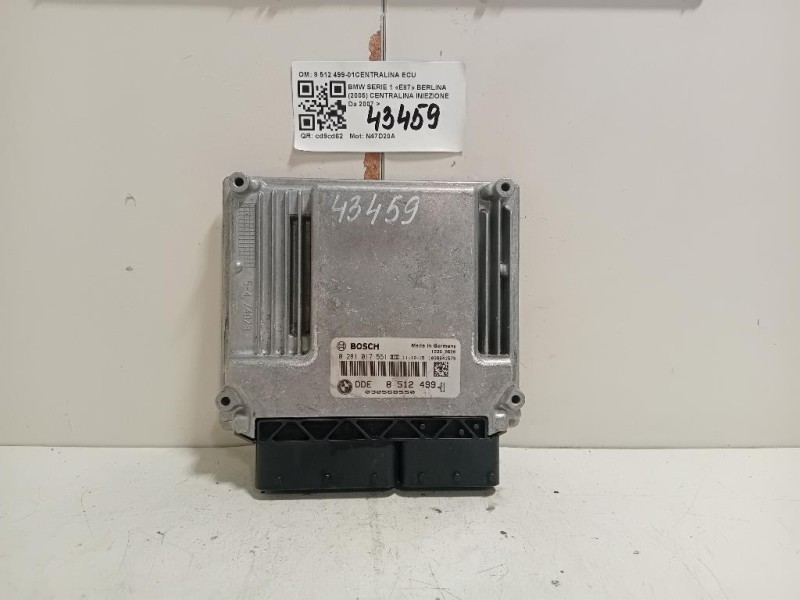 Centralina Iniezione 8 512 499-01CENTRALINA ECU Bmw Serie 1 E87 Berlina 2005