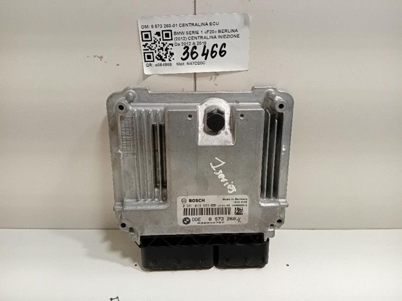 Centralina Iniezione 8 573 260-01 CENTRALINA ECU Bmw Serie 1 F20 Berlina 2012
