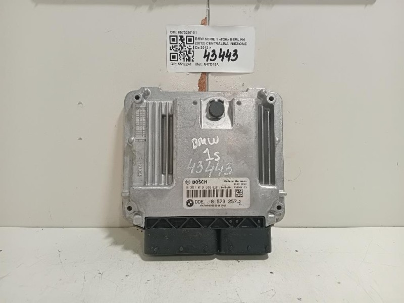 Centralina Iniezione 8573257-01 Bmw Serie 1 F20 Berlina 2012