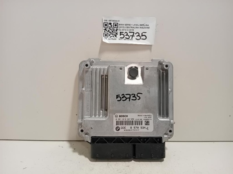 Centralina Iniezione 8570934-01 Bmw Serie 1 F20 Berlina 2012