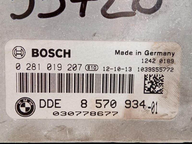 Centralina Iniezione 8570934-01 Bmw Serie 1 F20 Berlina 2012