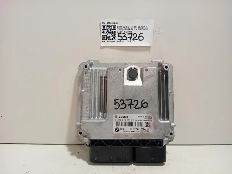 Centralina Iniezione 8570934-01 Bmw Serie 1 F20 Berlina 2012