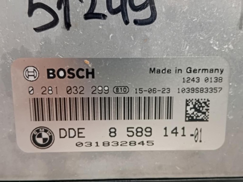 Centralina Iniezione 8589141 0281032299 Bmw Serie 1 F20 Berlina 2015