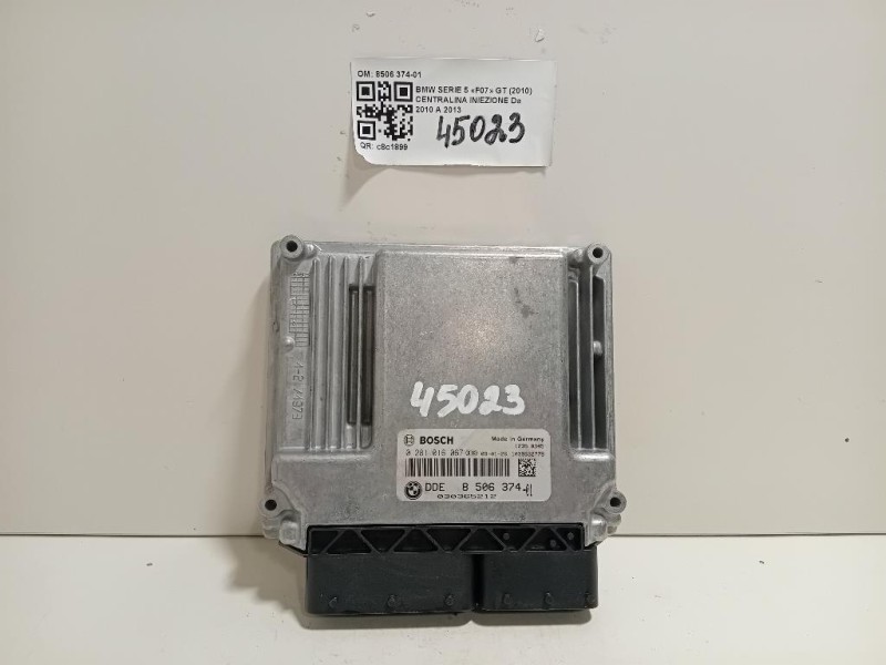 Centralina Iniezione 8 506 374-01 Bmw Serie 5 F07 GT 2010
