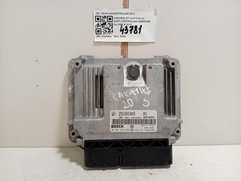 Centralina Iniezione 25181343CENTRALINA ECU Chevrolet Captiva I 2007