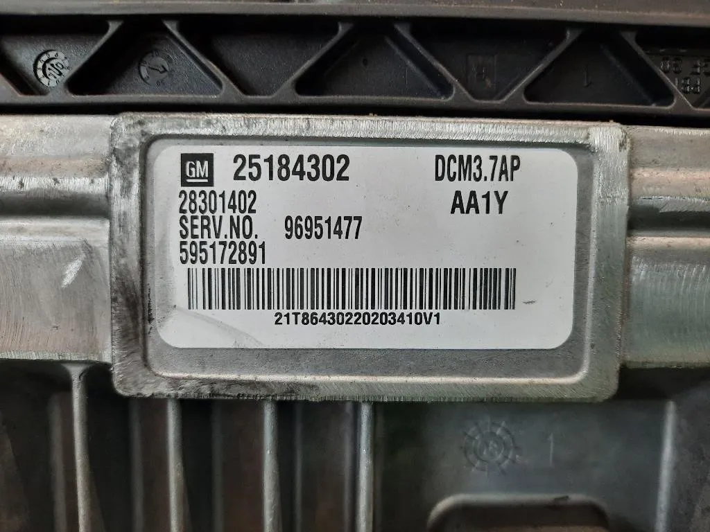 Centralina Iniezione 25184302 28301402 96951477 595172891 Chevrolet Cruze 2009