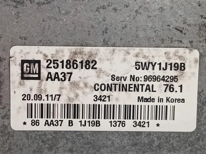 Centralina Iniezione 25186182 96964295 Chevrolet Cruze 2011