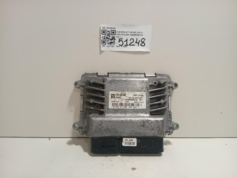 Centralina Iniezione 25186182 96964295 Chevrolet Cruze 2011