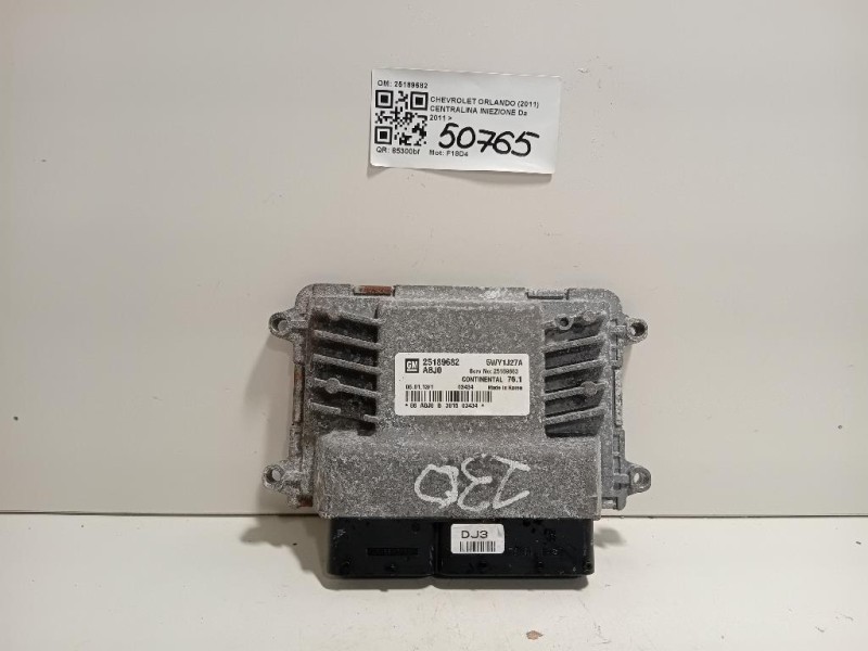 Centralina Iniezione 25189682 Chevrolet Orlando 2011