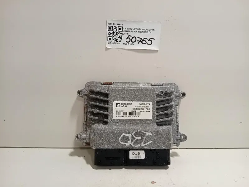 Centralina Iniezione 25189682 Chevrolet Orlando 2011
