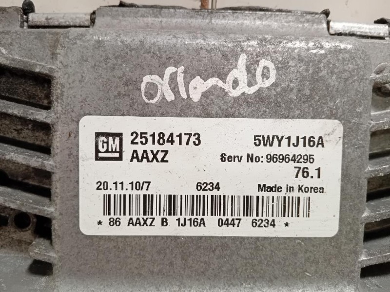 Centralina Iniezione 25184173 Chevrolet Orlando 2011