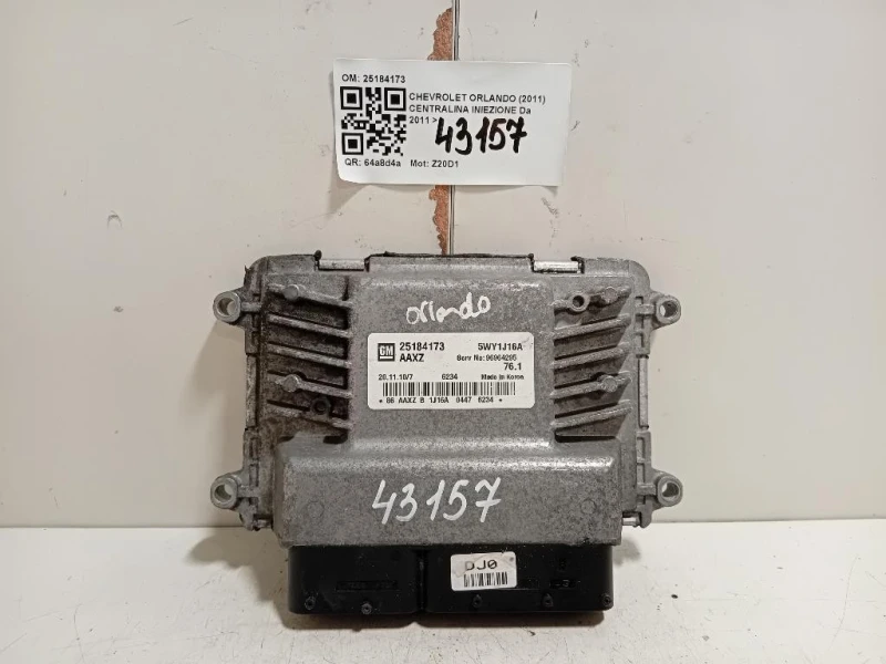 Centralina Iniezione 25184173 Chevrolet Orlando 2011