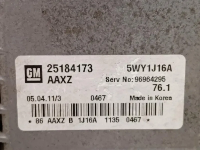 Centralina Iniezione 25184173 Chevrolet Orlando 2011