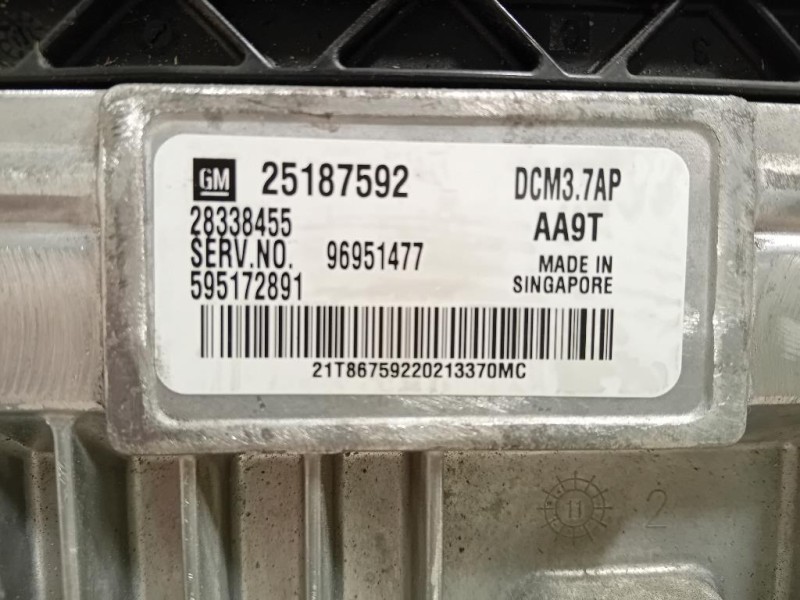 Centralina Iniezione 25187592 CENTRALINA ECU Chevrolet Orlando 2011