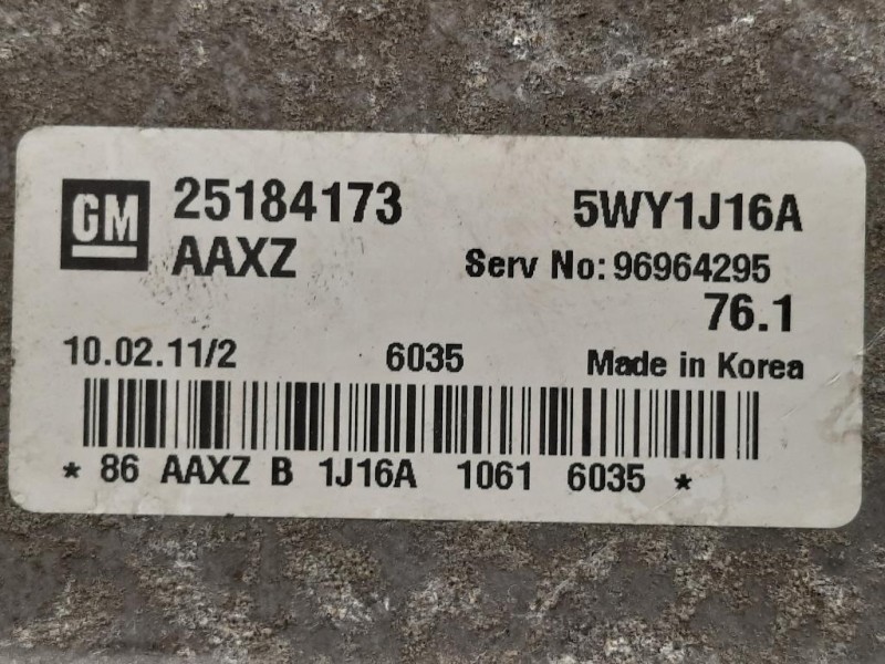 Centralina Iniezione 25184173 Chevrolet Orlando 2011