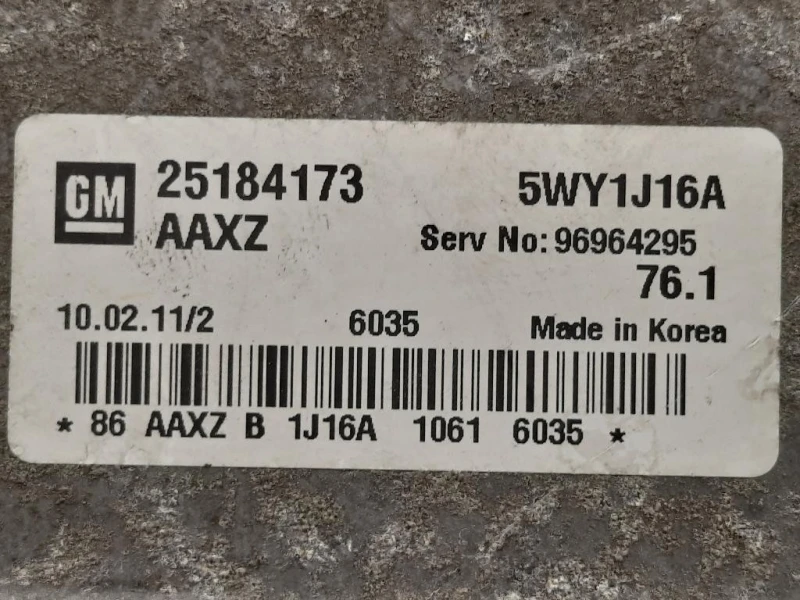 Centralina Iniezione 25184173 Chevrolet Orlando 2011