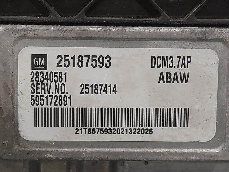 Centralina Iniezione 25187593 Chevrolet Orlando 2011