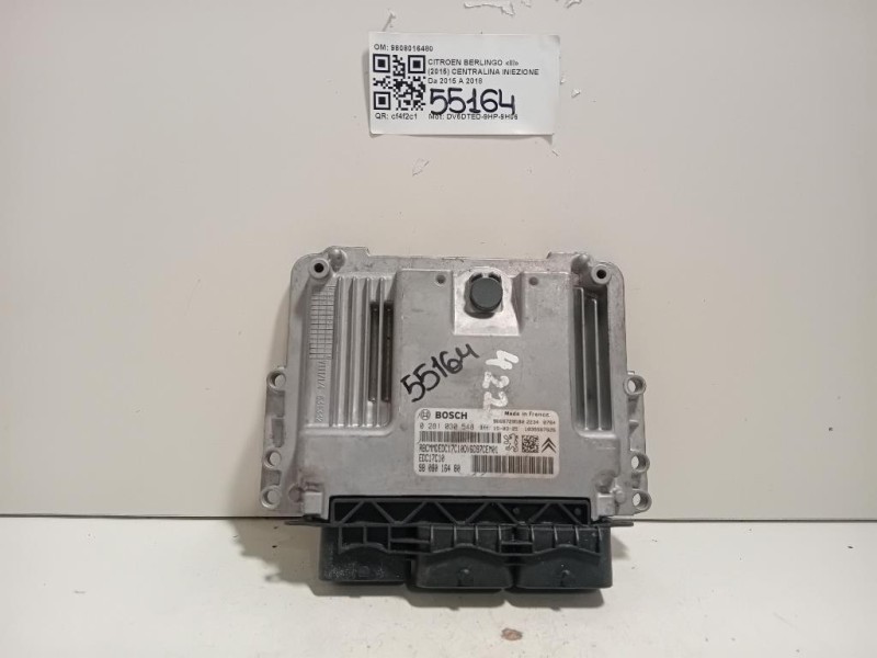 Centralina Iniezione 9808016480 Citroen Berlingo III 2015