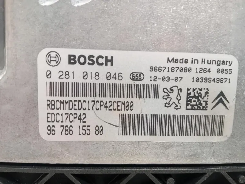 Centralina Iniezione 9678615580 Citroen C5 III 2008