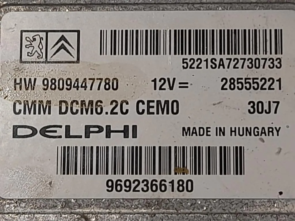 Centralina Iniezione 9692366180 Citroen Jumper III 2014