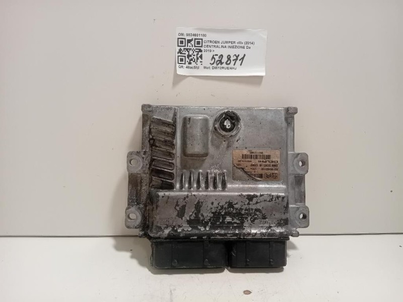 Centralina Iniezione 9824601180 Citroen Jumper III 2014