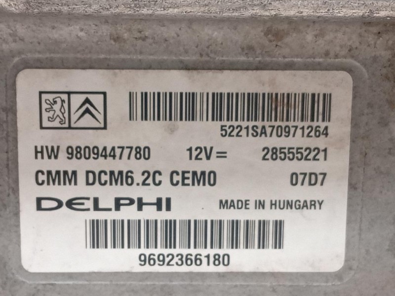 Centralina Iniezione 9809447780 Citroen Jumper III 2014