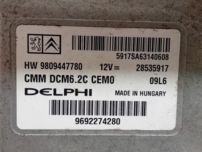 Centralina Iniezione 9809447780 Citroen Jumper III 2014