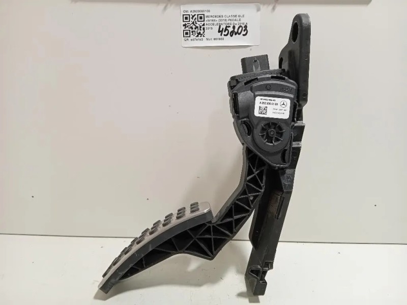 Pedale Acceleratore A2923000100 Mercedes Classe GLE W166 2015