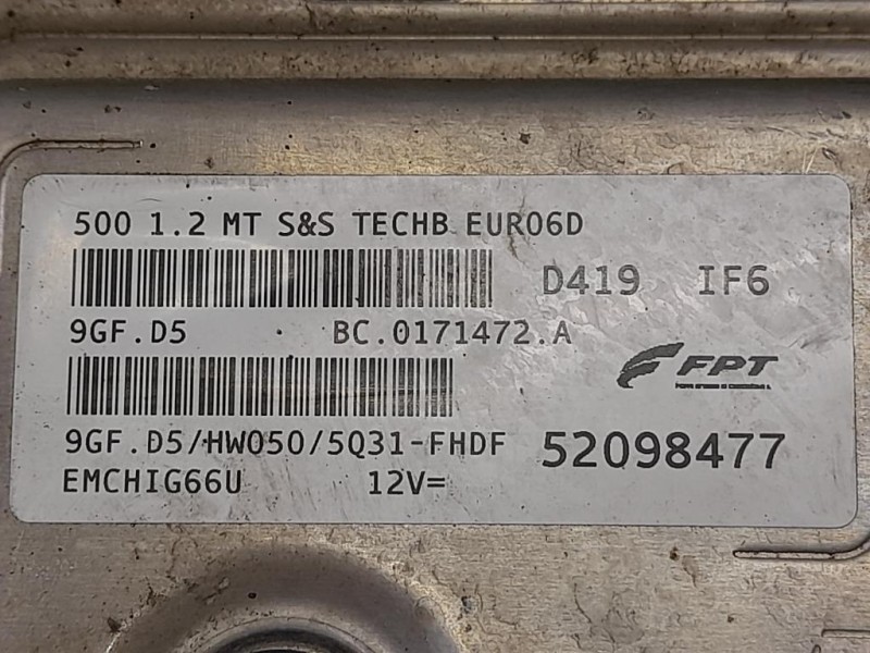 Centralina Iniezione 52098477 Fiat 500 II 2008