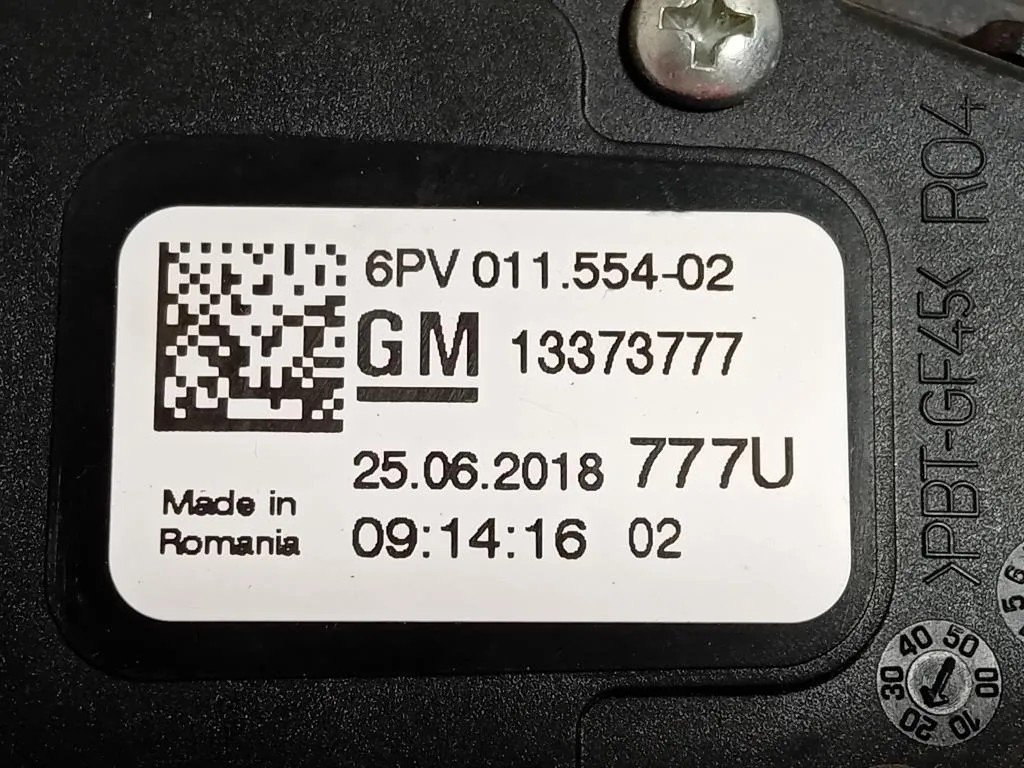 Pedale Acceleratore 13373777 Opel Astra K 2016