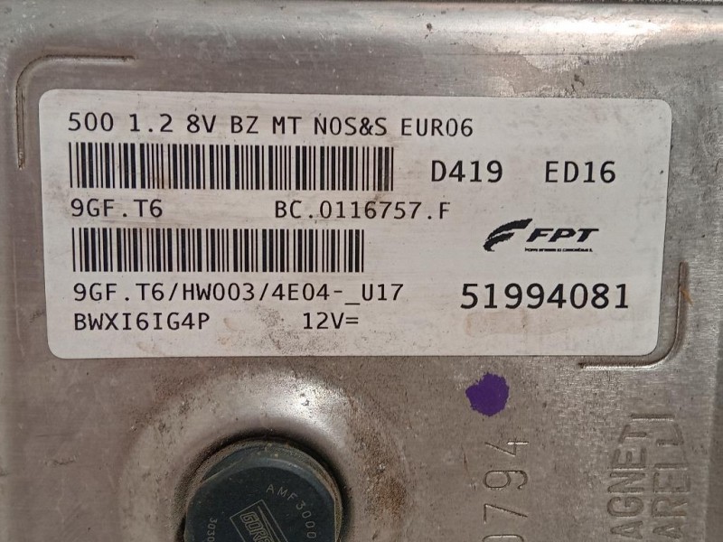 Centralina Iniezione 51994081 Fiat 500 II 2015