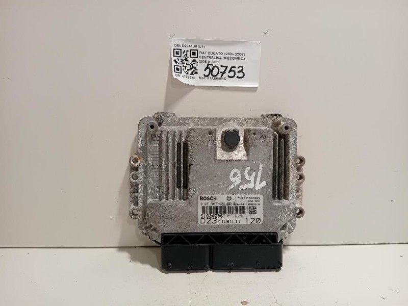 Centralina Iniezione D2341U61L11 Fiat Ducato 250 2007