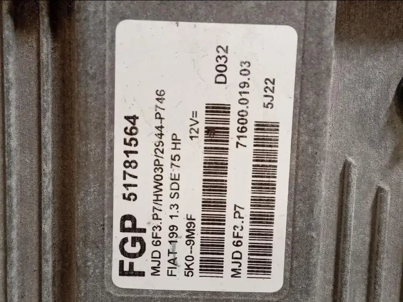 Centralina Iniezione 51781564 Fiat Grande Punto 2006