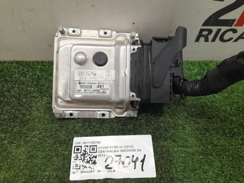 Centralina Iniezione 3911103700 Hyundai I20 I 2012