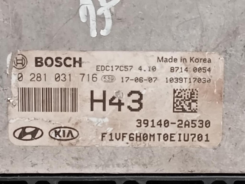 Centralina Iniezione 39140-2A530 Hyundai I40 CW 2015