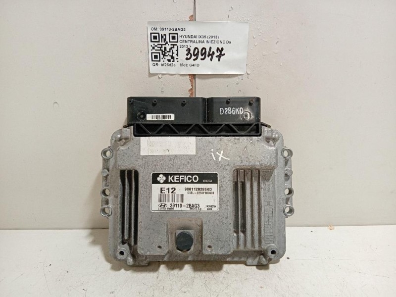 Centralina Iniezione 39110-2BAG3 Hyundai IX35 2013