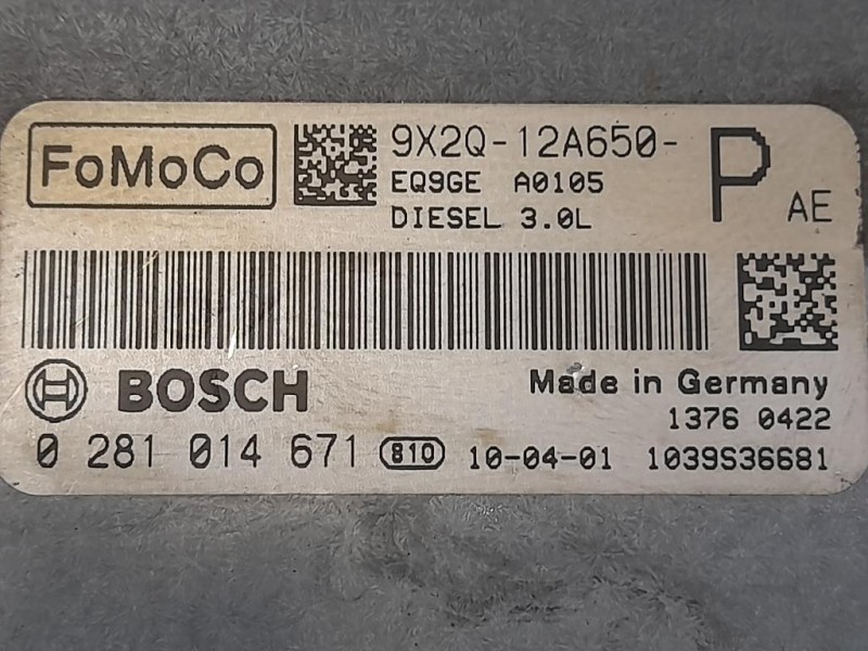 Centralina Iniezione 9X2Q-12A650P Jaguar XF I 2008