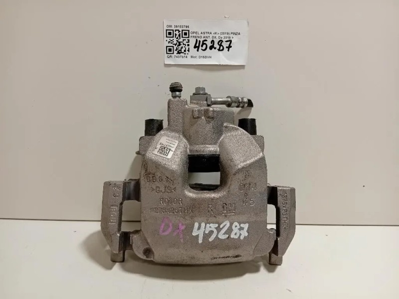 Pinza Freno ANT DX 39103796 Opel Astra K 2019